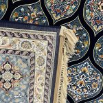 فرش ۱۲۰۰شانه زمینه سرمه ای کدSH-1254