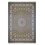 فرش ۱۲۰۰شانه ماشینی زمینه آبی کدSH-1257