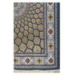 فرش ۱۲۰۰شانه ماشینی زمینه آبی کدSH-1257