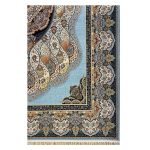 فرش ۱۲۰۰شانه ماشینی زمینه آبی کدSH-1261 - تصویر 2