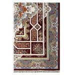 فرش ۱۲۰۰شانه ماشینی زمینه قرمز کدSH-1252 - تصویر 2