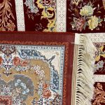 فرش ۱۲۰۰شانه ماشینی زمینه قرمز کدSH-1252