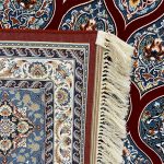 فرش ۱۲۰۰شانه ماشینی زمینه قرمز کدSH-1256