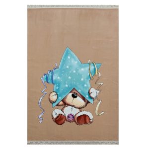 فرش اختصاصی چاپی طرح خرس و ستاره کد1060