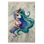 فرش کودک اختصاصی طرح اسب تک شاخ