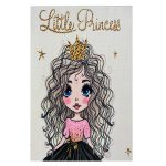 فرش کودک چاپی دختر مومو فرفری زمینه کرم کد1044 - تصویر 2