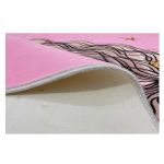 فرش کودک چاپی دخترمومو فرفری صورتی کد1046