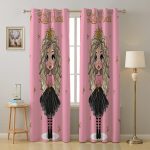 فرش کودک چاپی دخترمومو فرفری صورتی کد1046 - تصویر 2