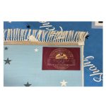 فرش کودک چاپی طرح تاج زمینه آبی کد1040