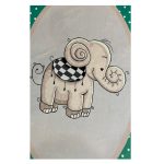 فرش کودک چاپی طرح فیل کوچولو کد1048