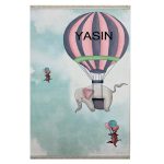 فرش کودک چاپی فیل بالن سوار کد1071