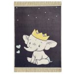 فرش کودک فیل تاج دار کد 1078