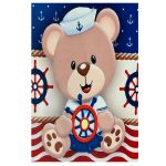 فرش کودک خرس ملوان کد 1089 - تصویر 2