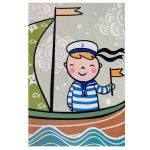 فرش کودک پسر و قایق کد 1088 - تصویر 2