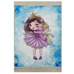 فرش کودک اسب تکشاخ کد 1083