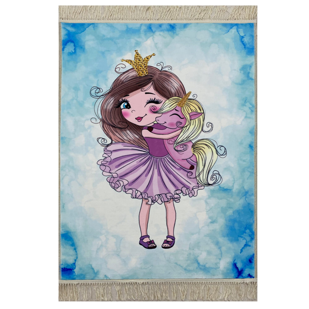 فرش کودک اسب تکشاخ کد 1083 فرش کودک اسب تکشاخ کد 1083