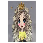 فرش کودک دختر موفرفری کد 1095 - تصویر 2