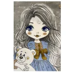 فرش کودک دختر و خرس کدSB948 - تصویر 2