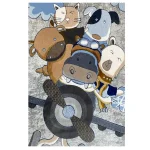 فرش کودک هواپیما و حیوانات کدSB949 - تصویر 2