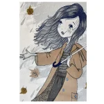 فرش کودک دختر و چتر کدSB953 - تصویر 2