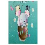 فرش کودک حیوانات و بالن کد 1099 - تصویر 2