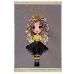 فرش کودک دختر موفرفری کد 1095