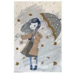 فرش کودک دختر و چتر کدSB953