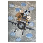 فرش کودک هواپیما و حیوانات کدSB949