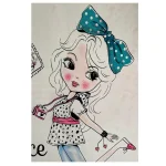 فرش کودک گربه و دختر کد 1111 - تصویر 2