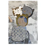 فرش کودک گربه موتورسوار کدSB958 - تصویر 2