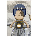 فرش کودک گربه موتورسوار کدSB958 - تصویر 3