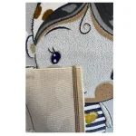 فرش کودک دختر و گربه کدSB957 - تصویر 5