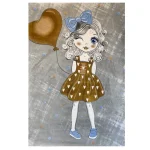 فرش کودک دختر و بادکنک کدSB960