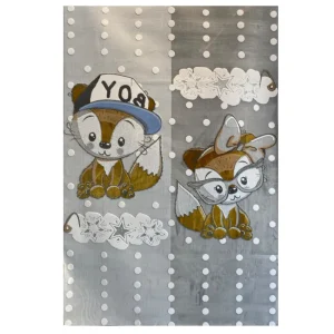 فرش کودک روباه دوقلو کدSB955