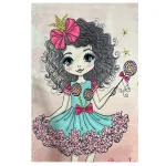 فرش کودک طرح پرنسس کندی زمینه صورتی کد 101212 - تصویر 2