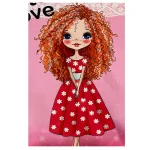 فرش کودک دختر موفرفری کد 1117 - تصویر 2