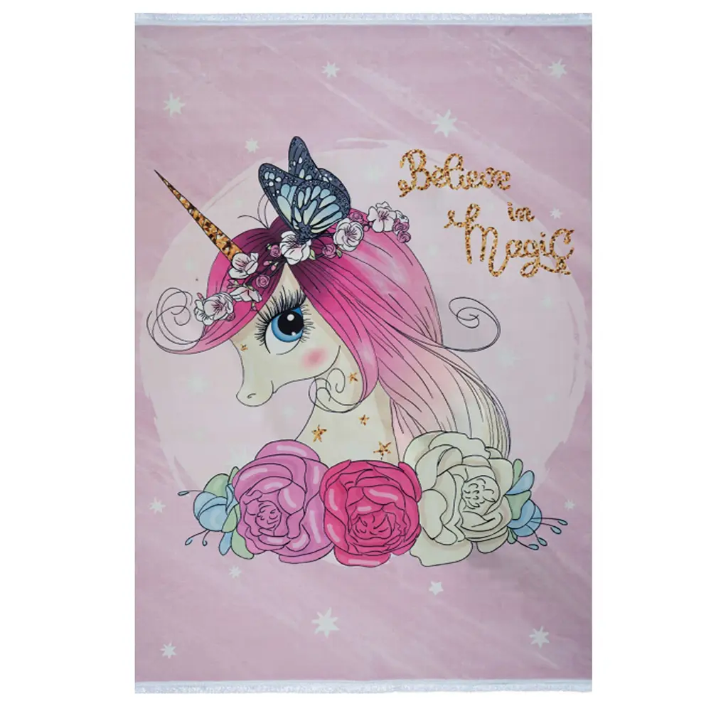 فرش کودک اسب تک شاخ کد 100296 فرش کودک اسب تک شاخ کد 100296