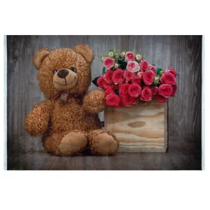 فرش کودک خرس قهوه ای کد 100238