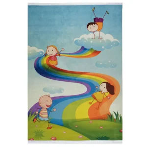 فرش کودک طرح رنگین کمان کد 100247