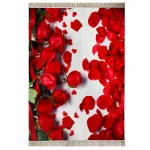 فرش طرح گل رز قرمز کد 1125