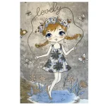 فرش کودک دختر طناب زن کدSB965