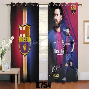 ست فرش پرده طرح بارسلونا کدF419