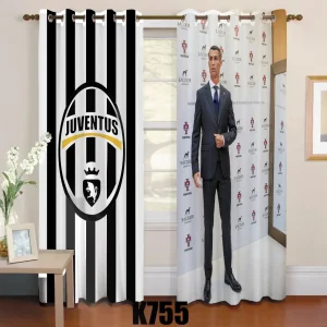 ست فرش پرده طرح یوونتوس کدF420