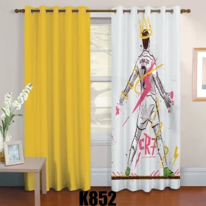 ست فرش پرده طرح رونالدو کدF434