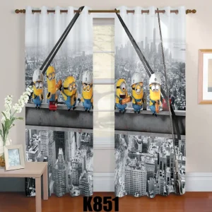 ست فرش پرده طرح مینیون کدF433