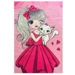 فرش کودک دختر و گربه کد 101247 - تصویر 2