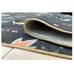 فرش کودک طرح فضانوردی خاکستری کد 101255 - تصویر 3