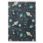 فرش کودک طرح فضانوردی خاکستری کد 101255