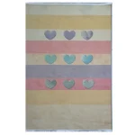 فرش کودک قلب های رنگی کد 101267