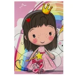 فرش کودک دختر و اسب شاخدار کد 1128 - تصویر 2